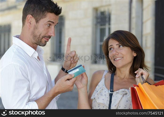greedy shopaholic wife asking more money to her husband