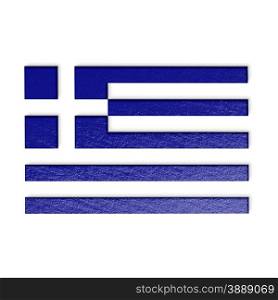 greek flag isolated on white stylized illustration.