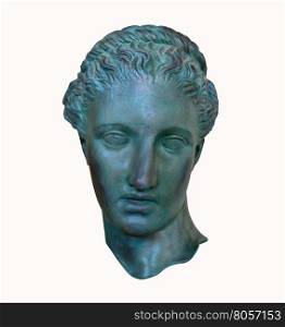 Greek poet Head of Sappho statue isolated roman replica