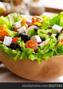 greek salad in a bowl
