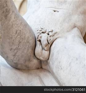 Greek statue in Italian museum, penis detail