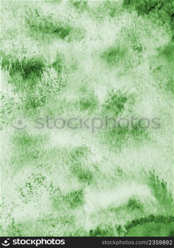 Green abstract background in watercolor