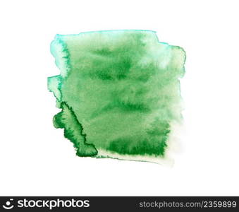 Green abstract background in watercolor