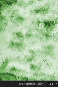 Green abstract background in watercolor
