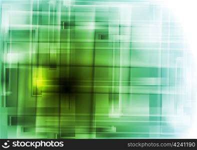 Green abstract background with colourful stripes. Eps 10 vector illustration