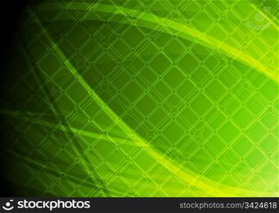 Green abstract background with square texture - eps 10 vector
