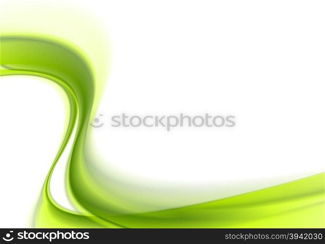 Green abstract bright waves background