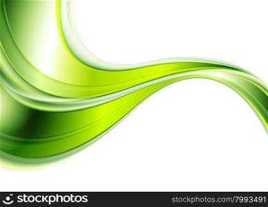 Green abstract smooth waves background