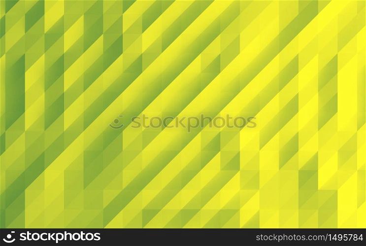 Green abstract square background, low poly style illustration
