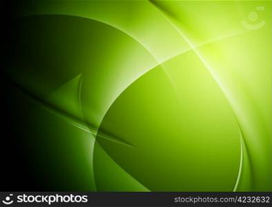 Green abstract wavy background. Eps 10 vector