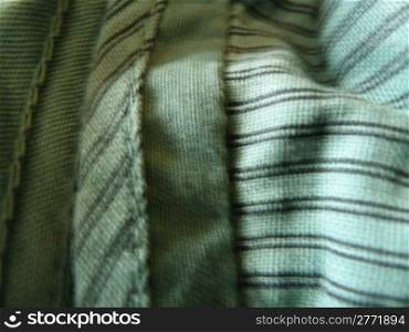 green and black striped fabric as a background