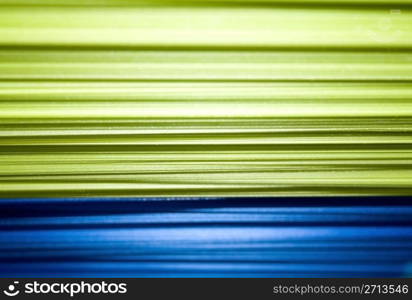 Green and blue plastic layers - abstract background