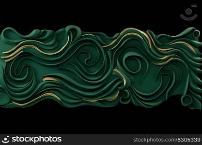 Green and gold abstract background. Neural network AI generated art. Green and gold abstract background. Neural network AI generated