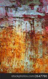 green and red grunge aged paint wall texture background
