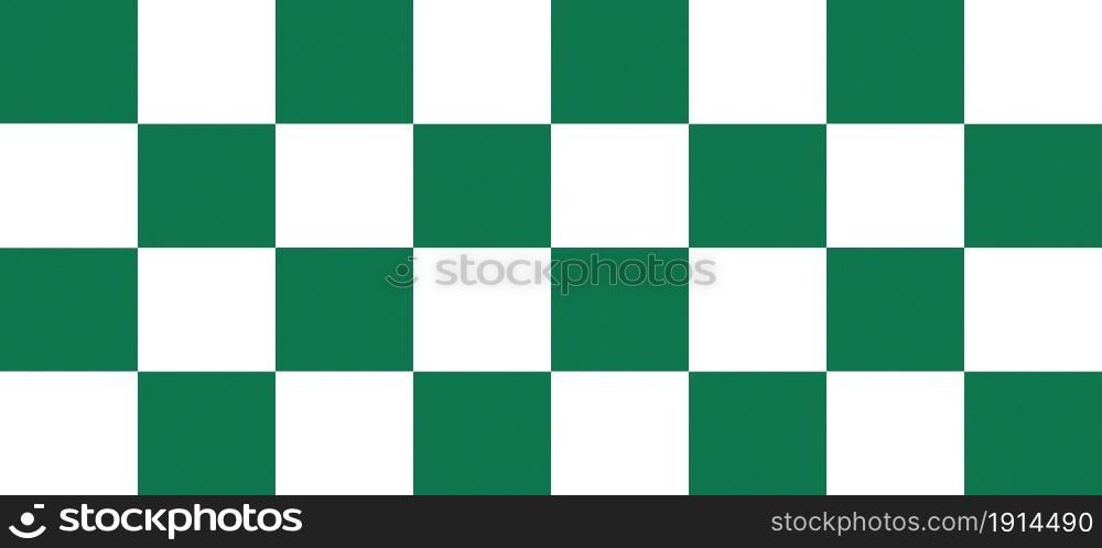 Green and white checkered seamless pattern texture background. illustration