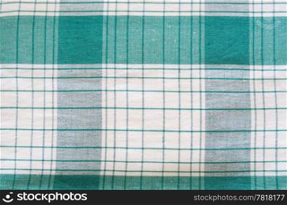 Green and white retro plaid cloth