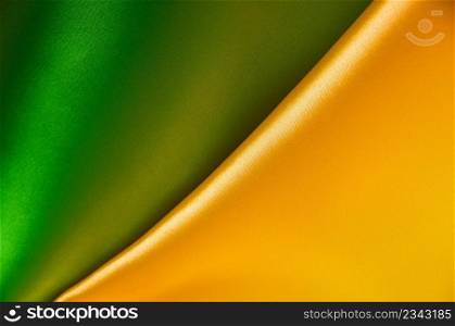 green and yellow satin fabric for background