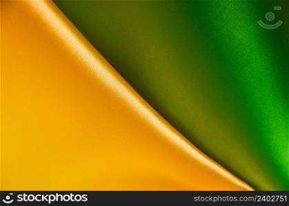 green and yellow satin fabric for background