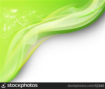 Green And Yellow Waved Summer Background
