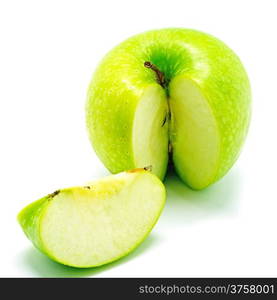 Green apple, isolated on a white background