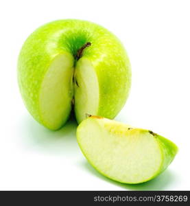 Green apple, isolated on a white background