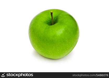 Green apple isolated on the white background