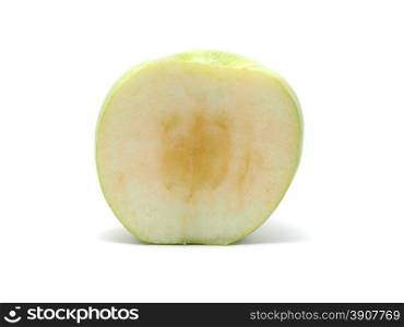 green apple on a white background