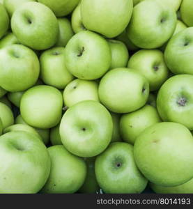 Green apples. Group of green apples