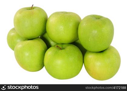 Green apples isolated