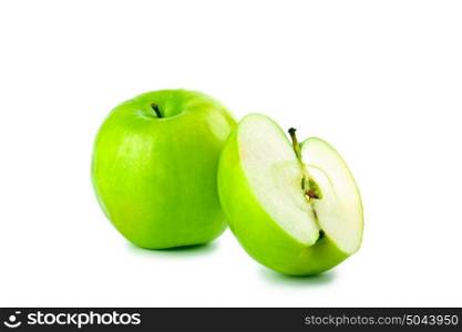 green apples isolated