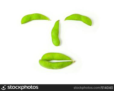 green bean isolated on white background