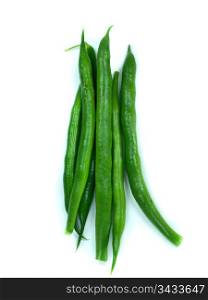 Green beans isolated on a white background. . Green beans