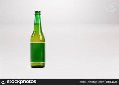 Green Beer Bottle Mock-Up isolated - Blank Label