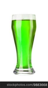 green beer isolated on white background. green beer isolated on white