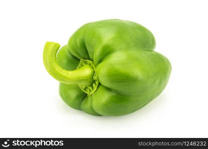 Green bell pepper or Sweet pepper or Capcicum isolated on white background with clipping path