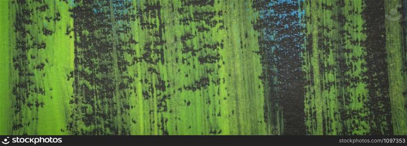 green, blue, and black abstract watercolor background hand painted (self made), panoramic banner