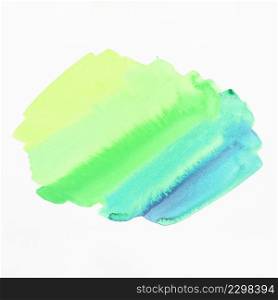 green blue shade watercolor stain isolated white background