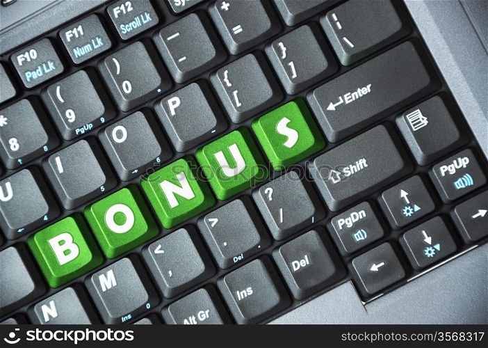 Green bonus key on keyboard