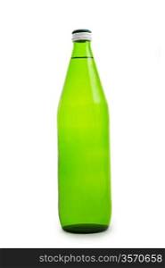 green bottle isolated close up