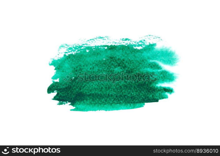 Green brush stroke isolated on background