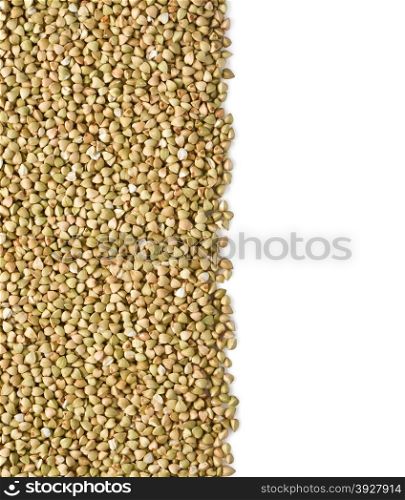 green buckwheat on white background with clipping path