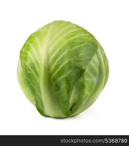 Green cabbage isolated on white