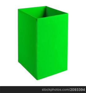 green clothing box isolated on white
