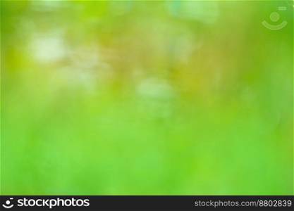 Green color background blurred and defocused. Pistachio color blur bokeh. Motion blur backdrop.