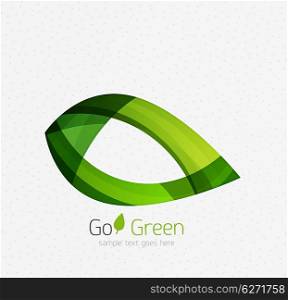 Green concept, geometric design eco leaf.