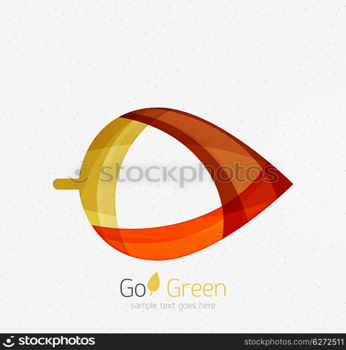 Green concept, geometric design eco leaf.