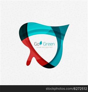 Green concept, geometric design eco leaf.