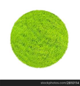 Green concept with world covered with grass