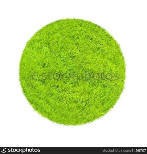 Green concept with world covered with grass