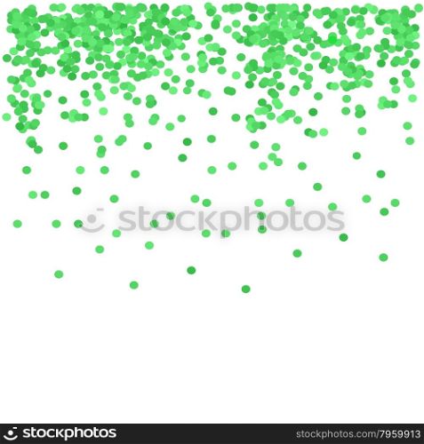 Green Confetti Isolated on White background. Green Circle Pattern. Green Confetti
